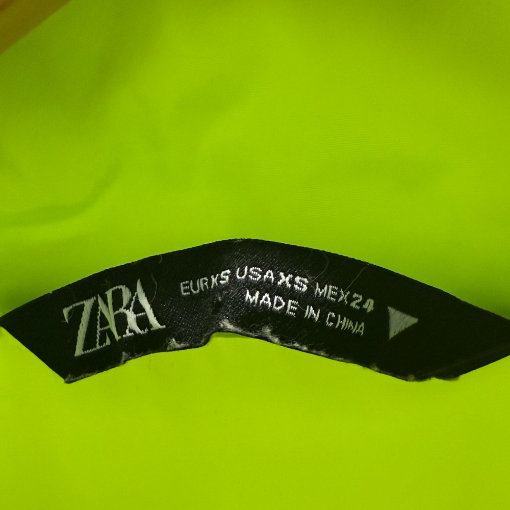 Zara Neon Yellow Windbreaker - Picture 9 of 11